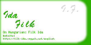 ida filk business card